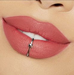 Fake lip ring Titanium steel lip ring no piercing Fake lip piercing Lip cuff Faux snake bite lip Punk jewelry Septum