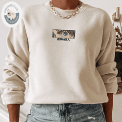 Eren Yeager Attack On Titan Anime Embroidered Sweatshirt, Anime Custom Embroidered Sweatshirt, Custom Anime Embroidered Sweatshirt, Anime Custom Embroidered Crewneck, Best-selling Custom Embroidered Sweatshirt