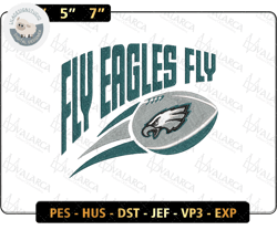 Fly Eagle Fly Embroidery Design, NFL Philadelphia Eagles Football Logo Embroidery Design, Famous Football Team Embroidery Design, Football Embroidery Design, Pes, Dst, Jef, Files