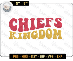 Chiefs KingDom Logo Embroidery Design, NFL Kansas City Chief Football Logo Embroidery Design, Famous Football Team Embroidery Design, Football Embroidery Design, Pes, Dst, Jef, Files