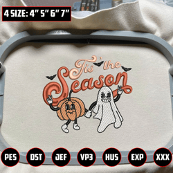 Spooky Halloween Embroidery File, Tis The Season Embroidery Design, Scary Pumpkin Embroidery File, Embroidery Pattern
