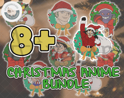 Christmas Embroidery Designs, Christmas Anime Embroidery Bundles, Inspired Anime Embroidery, Christmas Anime