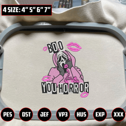 Boo You Horror Embroidery Design, Horror Movie Character Embroidery Design, Scareface Design For Shirt, Hallloween Embroidery Design, Halloween Trending Design, Instant Downlload