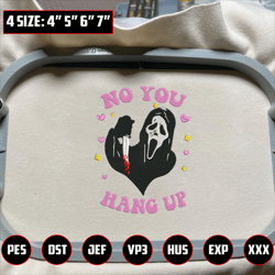 No You Hang Up Embroidery Design, Face Ghost Embroidery Machine File, Scary Halloween, Halloween Horror Mask Embroidery File