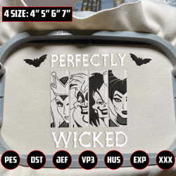Perfectly Wicked Embroidered Sweatshirt, Friends Horror Embroidered Sweatshirt, Horror Movie Characters Embroidered Shirt, Horror Lover Gift, Horror Movie Gifts