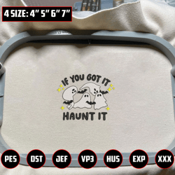 If You Got It Haunt It Embroidery Machine Design, Spooky Vibes Embroidery Design, Stay Spooky Halloween Embroidery Design