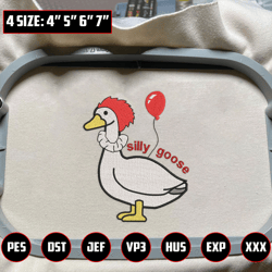 Silly Goose On The Loose Embroidery Machine Design, Halloween Silly Goose Embroidery File, Horror Movie Embroidery File