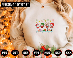 Christmas Wine Embroidery, Elf Deer Embroidery, Wine Glass Embroidery, Christmas Embroidery Designs, Santa Claus Embroidery