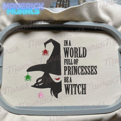 Be A Witch Embroidery Machine Design, Horror Witch Embroidery File, Witches Halloween Embroidery, Embroidery Pattern