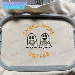 Cute Ghost Latte Cup Embroidery Design, Halloween Movie Drink Embroidery Machine Design, Movie Coffee Cup Embroidery Design For Shirt