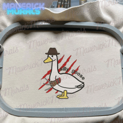 Halloween Horror Character Embroidery Design, Funny Silly Goose Embroidery Design, Halloween Silly Goose Embroidery File