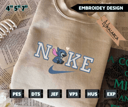 STITCH NIKE EMBROIDERED SWEATSHIRT - EMBROIDERED SWEATSHIRT/ HOODIES, Embroidery File, Embroidery Designs
