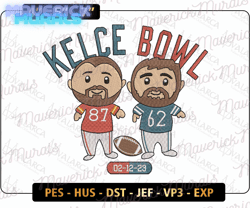 87 KELCE VS BOWL 62 Embroidery Design, NFL Super Bowl LVII Football Logo Embroidery Design, Famous Football Team Embroidery Design, Football Embroidery Design, Pes, Dst, Jef, Files