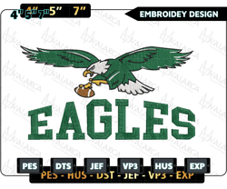 NFL Philadelphia Eagles Embroidery Design, NFL Football Logo Embroidery Design, Famous Football Team Embroidery Design, Football Embroidery Design, Pes, Dst, Jef, Files