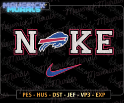 NIKE NFL Buffalo Bills Logo Embroidery Design, NIKE NFL Logo Sport Embroidery Machine Design, Famous Football Team Embroidery Design, Football Brand Embroidery, Pes, Dst, Jef, Files