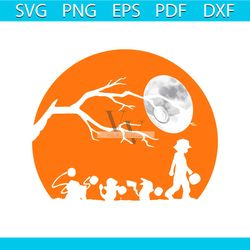Pokemon in the midnight moon Halloween SVG Design File