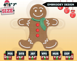 Gingerbread Embroidery Designs, Christmas Embroidery Designs, Merry Xmas Embroidery Designs, Mini Embroidery Design