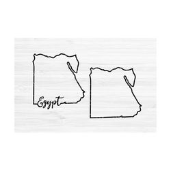 Egypt outline SVG, Egypt Vector, Egypt cursive design, Country svg, Egypt shape svg, Egyptian silhouette, African countr
