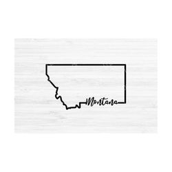 Montana outline SVG. Montana Cursive Vector File. Montana design. Montana state Digital File. Montana State svg. Montana