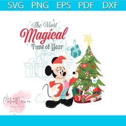 Santa Mickey Mouse The Most Magical Time Of Year PNG File