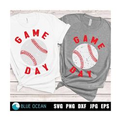 Game Day SVG, Game Day Baseball SVG, Baseball SVG, Baseball ball, distressed grunge, Game day shirt Svg