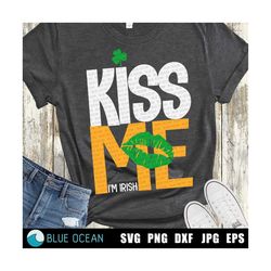 Kiss me I'm Irish SVG, Irish quote SVG, St. Patricks Day SVG, St.Patricks trasfer