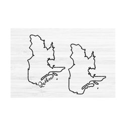 Quebec outline SVG, Quebec Vector, Quebec cursive design, Country svg, Quebec Canada shape svg, Silhouette, Canadian svg