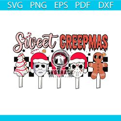 Retro Sweet Creepmas Horror Characters SVG Cricut File
