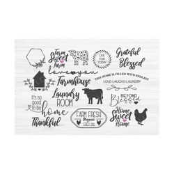 Farmhouse bundle svg | Farmhouse svg | Farmhouse sign svg | Farmhouse sign bundle | Farmhouse sign svg | Chicken, Cow, B