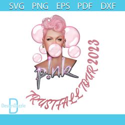 Trustfall Tour 2023 Pink Singer Bubble Gum PNG Download