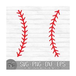 Baseball Stitches - Instant Digital Download - svg, png, dxf, and eps files included!