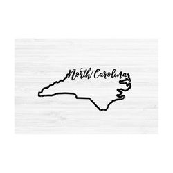 North Carolina outline SVG. North Carolina Cursive Vector File. North Carolina svg. North Carolina state Digital. North