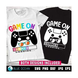 Game On Summer SVG,  Kids Summer SVG, Video Game SVG, Boys Summer Shirt