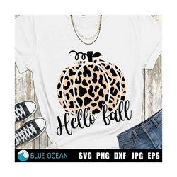 Pumpkin leopard SVG, Pumpkin SVG, Hello Fall SVG, Fall svg
