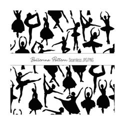 ballerina seamless pattern. scrapbook digital paper png. ballerina png. ballerina pattern jpg. ballet jpg. dancer patter