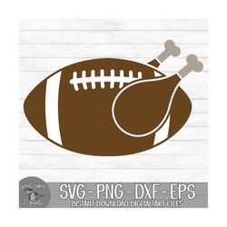 Thanksgiving Turkey Football - Instant Digital Download - svg, png, dxf, and eps files included!