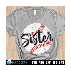 Baseball sister SVG,  Little Sister biggest fan, Baseball shirt SVG, Baseball girl SVG