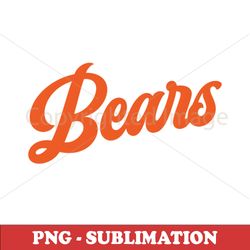bears - retro chicago bears sublimation design - high-resolution png download