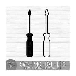 Flat Head Screwdrivers Bundle of 2! - Instant Digital Download - svg, png, dxf, and eps files included!