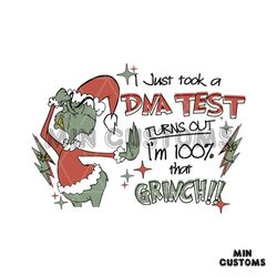 I Just Took A DNA Test Funny Grinchmas SVG Download