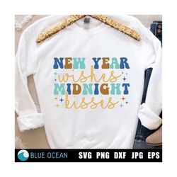 New Year wishes midnight kisses SVG, New Year SVG, Happy New Year SVG, New year 2024 svg