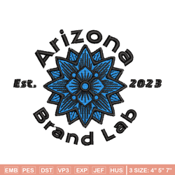 Arizona brand lab embroidery design, Flower embroidery, logo design, logo shirt, Embroidery shirt, Instant download