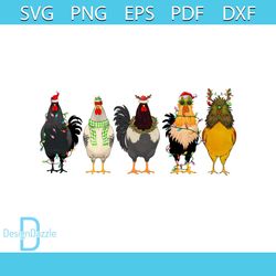 Vintage Chicken Christmas Lights PNG Sublimation Download