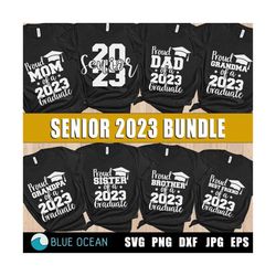 Senior 2023 SVG, Senior 2023 PNG,  Senior 2023 Bundle, Proud family bundle 2023 SVG