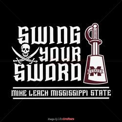 Vintage Swing Your Sword Mike Leach SVG Cutting File
