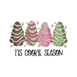 Vintage Christmas Cakes Tree Tis Cookie Season SVG File