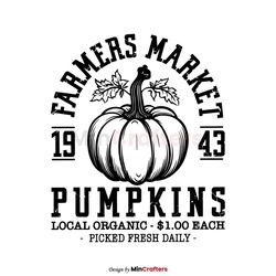 Vintage Thanksgiving Farmers Market Pumpkins SVG File