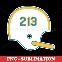 Digital Sublimation Download - LA Chargers 213 Helmet - High-Quality PNG Transparent Image
