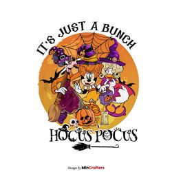 Its Just A Bunch Of Hocus Pocus Three Witches Squad PNG