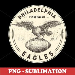 Philadelphia Eagles Sublimation Design - Vintage PNG Transparent Digital Download - Buck Tee Originals